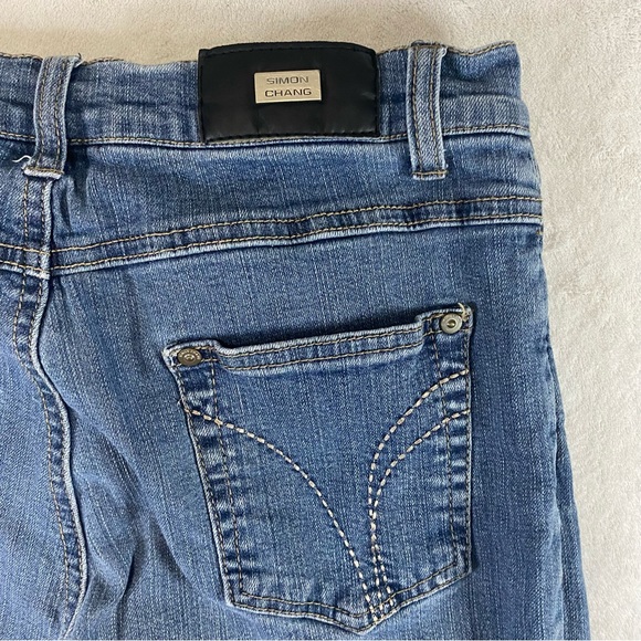 VINTAGE SIMON CHANG HIGH-RISE SLIM STRAIGHT DENIM JEANS - Picture 5 of 8